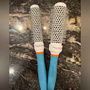 Nano Technology Ceramic + Ionic Round Brush - Blue & White